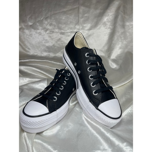 Converse Shoes - Converse Chuck Taylor All Star Lift Women Size 7 Black Leather Platform Sneaker